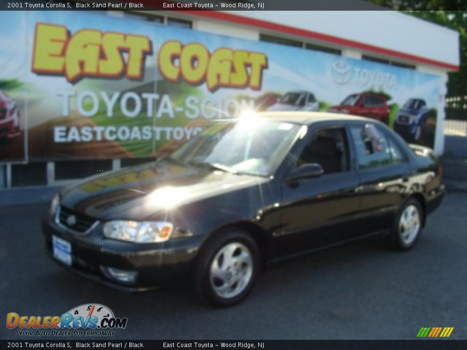 2001 Toyota Corolla S Black Sand Pearl / Black Photo #3