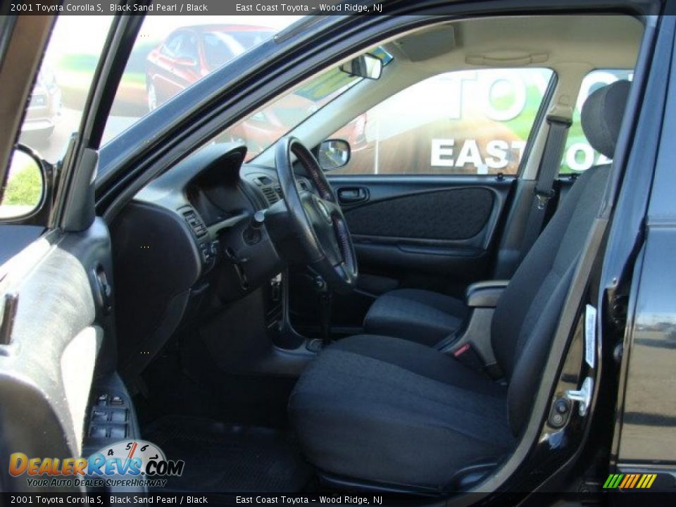 2001 Toyota Corolla S Black Sand Pearl / Black Photo #7