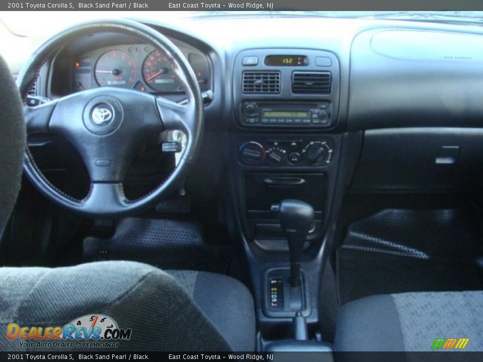 2001 Toyota Corolla S Black Sand Pearl / Black Photo #9
