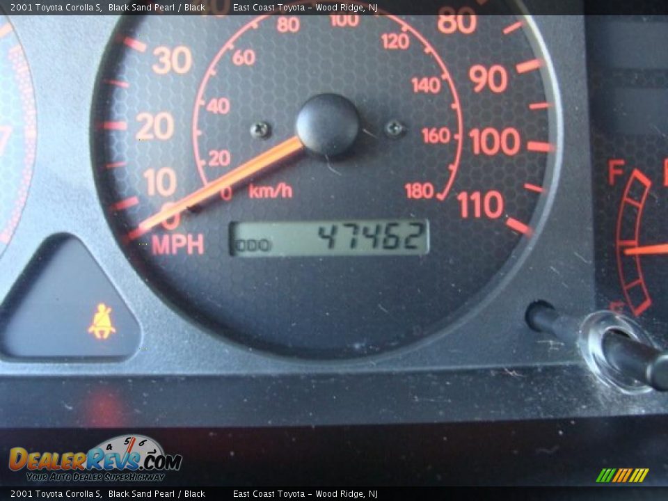 2001 Toyota Corolla S Black Sand Pearl / Black Photo #10