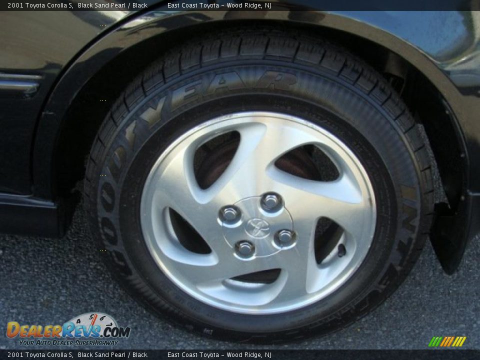 2001 Toyota Corolla S Black Sand Pearl / Black Photo #14