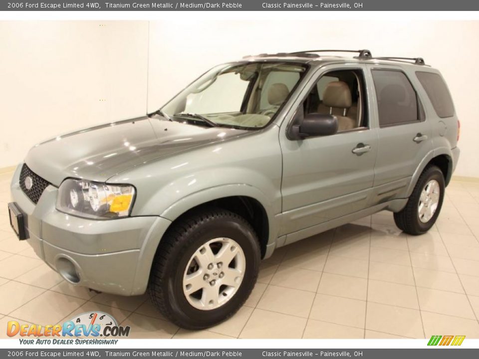 2006 Ford Escape Limited 4WD Titanium Green Metallic / Medium/Dark Pebble Photo #3