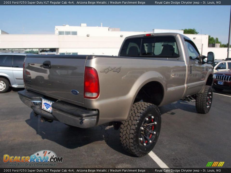 2003 Ford F250 Super Duty XLT Regular Cab 4x4 Arizona Beige Metallic / Medium Parchment Beige Photo #3