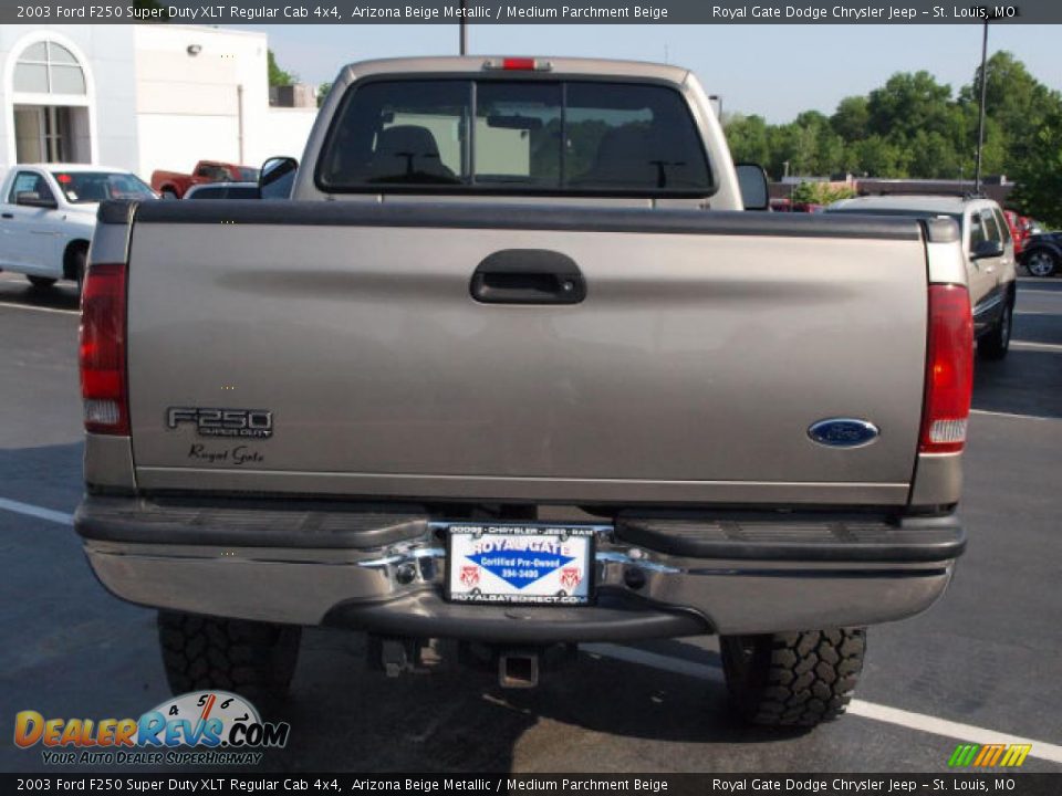 2003 Ford F250 Super Duty XLT Regular Cab 4x4 Arizona Beige Metallic / Medium Parchment Beige Photo #6