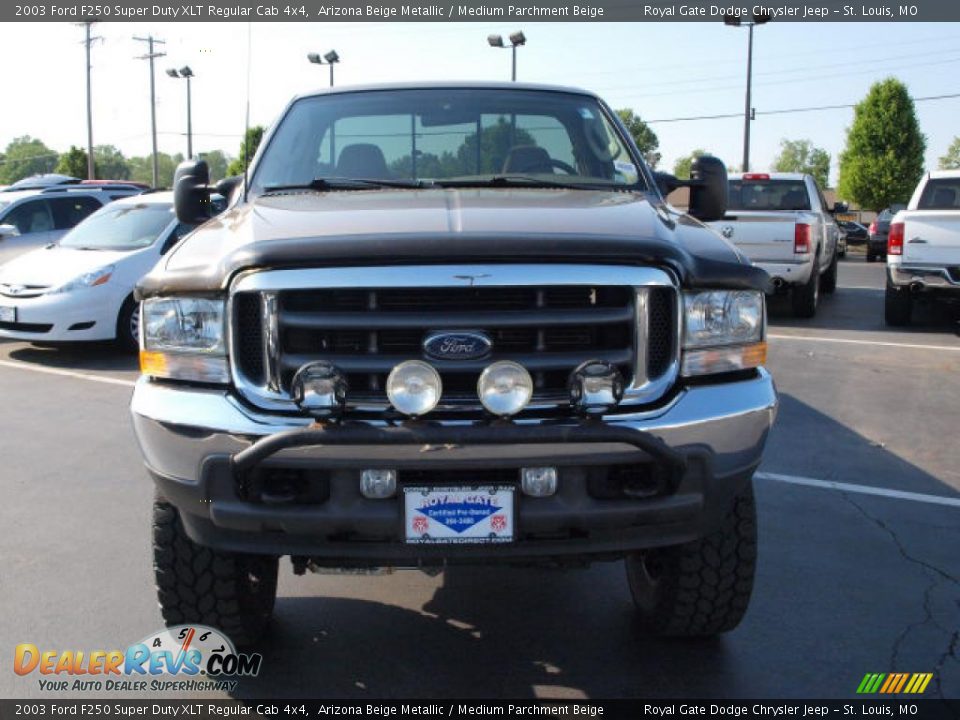 2003 Ford F250 Super Duty XLT Regular Cab 4x4 Arizona Beige Metallic / Medium Parchment Beige Photo #8