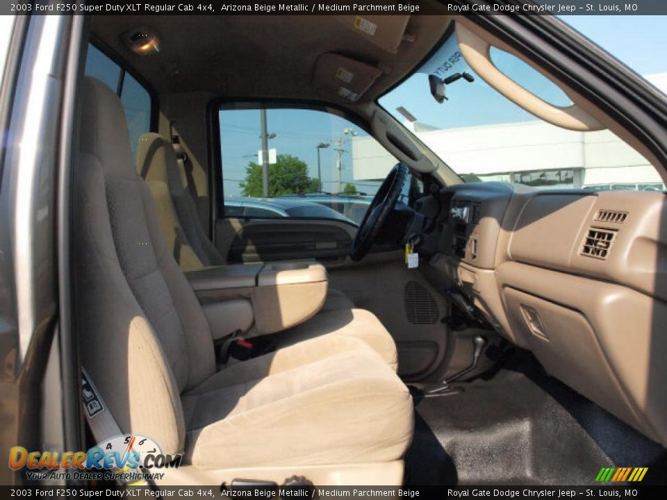 2003 Ford F250 Super Duty XLT Regular Cab 4x4 Arizona Beige Metallic / Medium Parchment Beige Photo #9