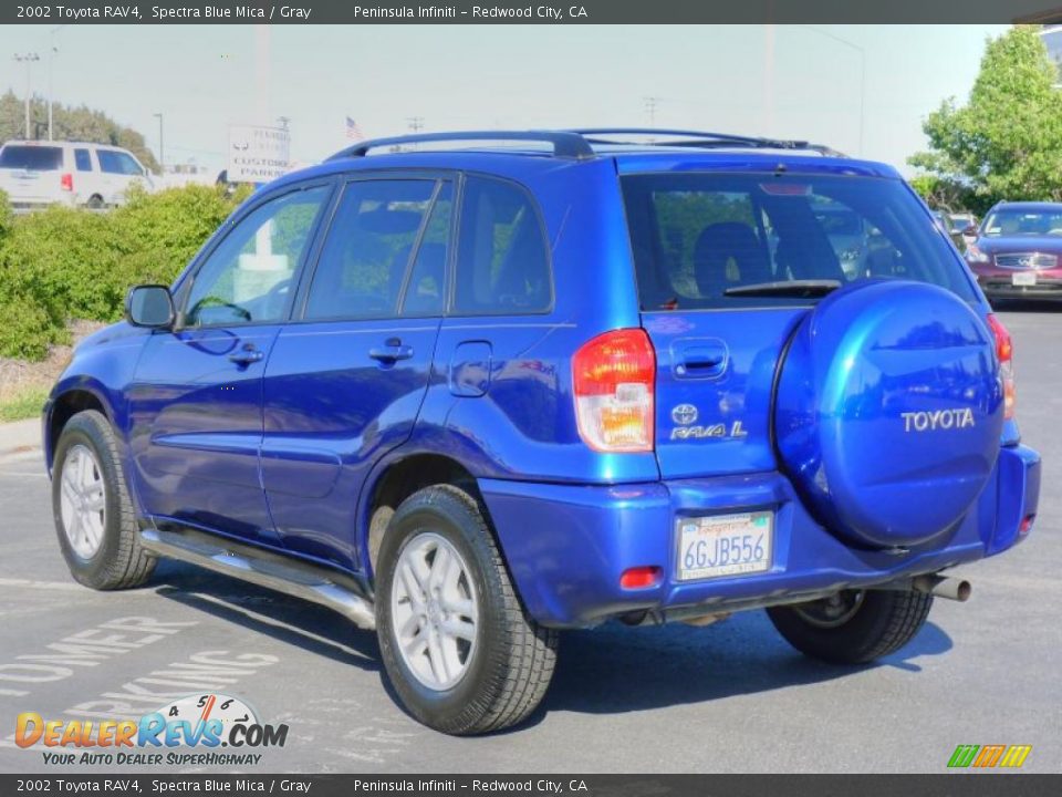 2002 Toyota RAV4 Spectra Blue Mica / Gray Photo #4