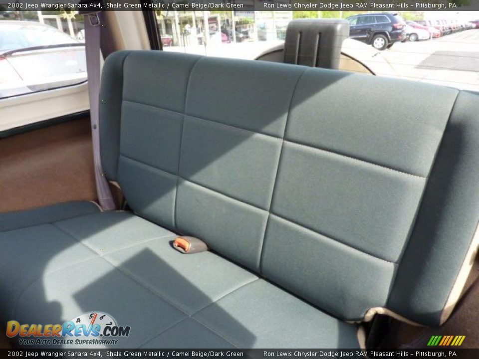 Camel Beige/Dark Green Interior - 2002 Jeep Wrangler Sahara 4x4 Photo #18