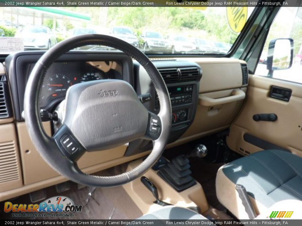 Dashboard of 2002 Jeep Wrangler Sahara 4x4 Photo #19