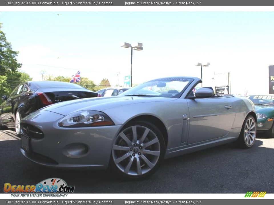 2007 Jaguar XK XK8 Convertible Liquid Silver Metallic / Charcoal Photo #1