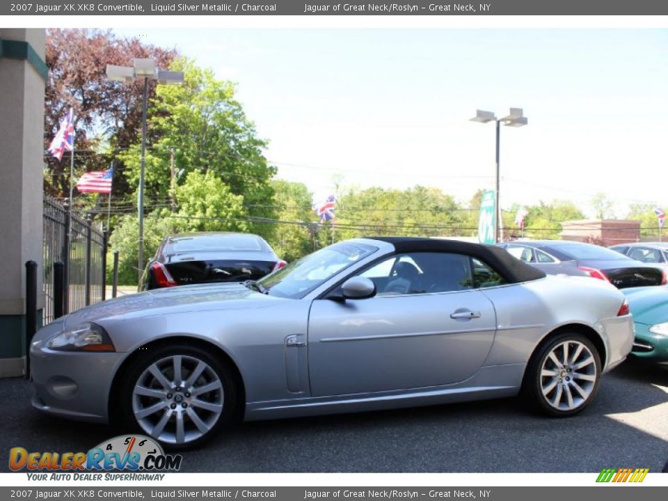 2007 Jaguar XK XK8 Convertible Liquid Silver Metallic / Charcoal Photo #2