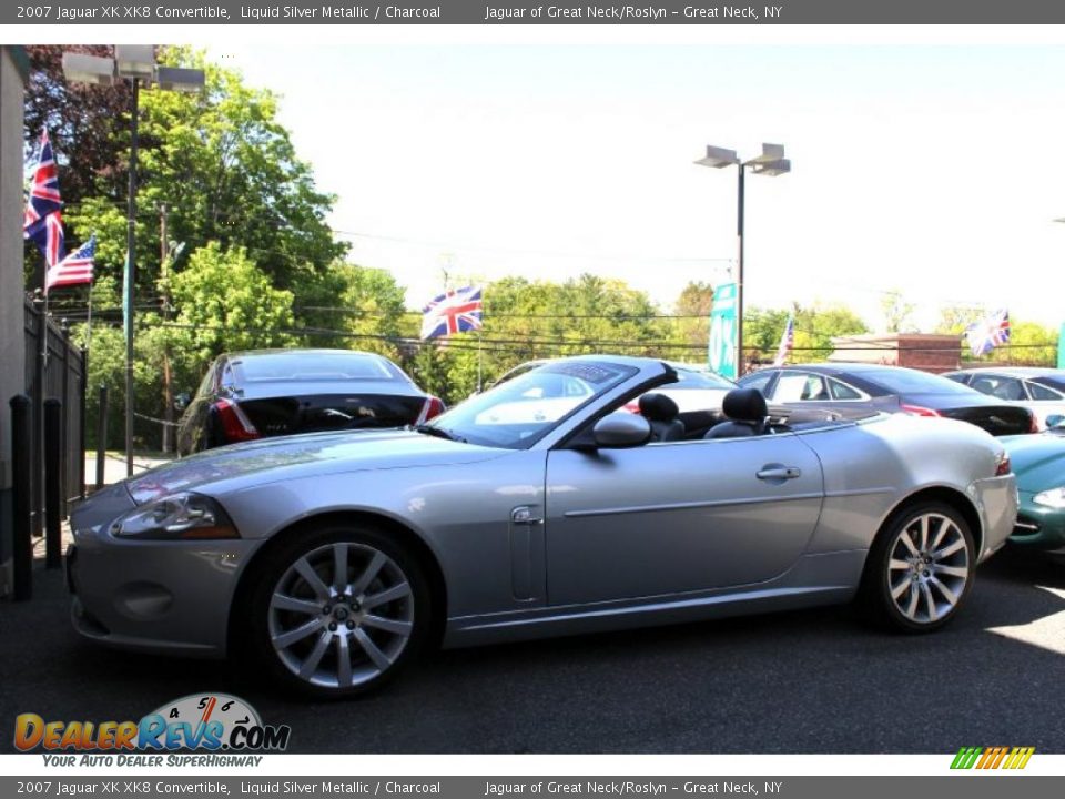 2007 Jaguar XK XK8 Convertible Liquid Silver Metallic / Charcoal Photo #3