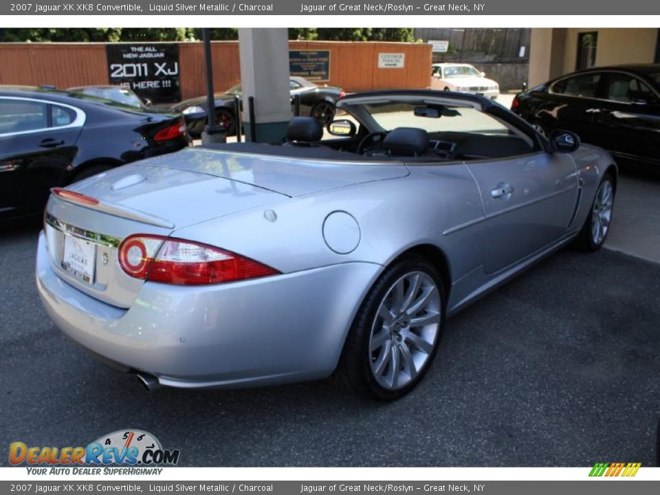 2007 Jaguar XK XK8 Convertible Liquid Silver Metallic / Charcoal Photo #8