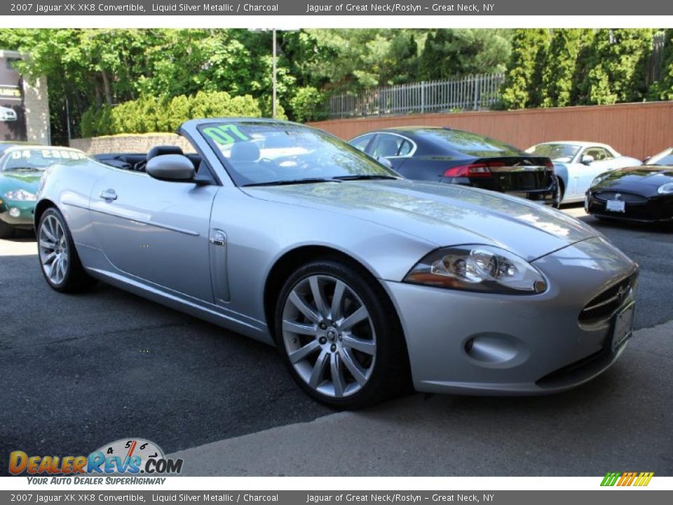 2007 Jaguar XK XK8 Convertible Liquid Silver Metallic / Charcoal Photo #9