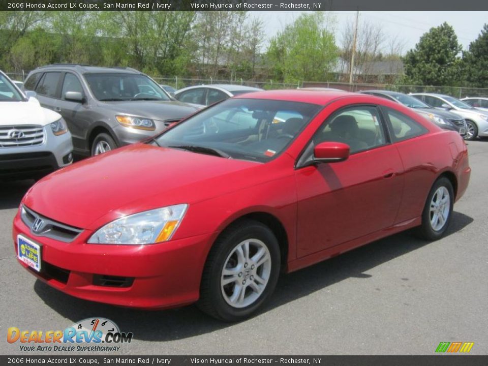 2006 Honda Accord LX Coupe San Marino Red / Ivory Photo #1