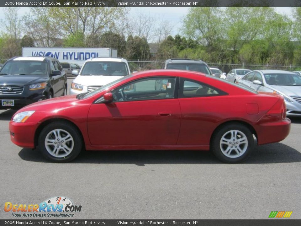 2006 Honda Accord LX Coupe San Marino Red / Ivory Photo #13