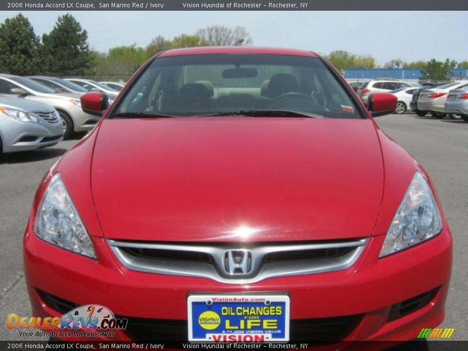 2006 Honda Accord LX Coupe San Marino Red / Ivory Photo #17