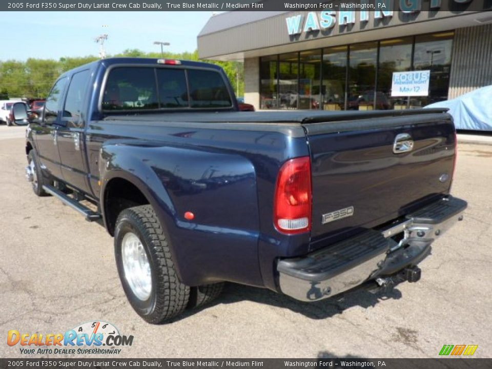 2005 Ford F350 Super Duty Lariat Crew Cab Dually True Blue Metallic / Medium Flint Photo #2