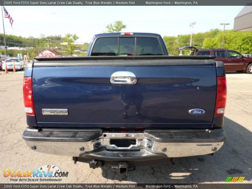 2005 Ford F350 Super Duty Lariat Crew Cab Dually True Blue Metallic / Medium Flint Photo #3