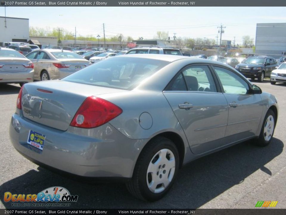2007 Pontiac G6 Sedan Blue Gold Crystal Metallic / Ebony Photo #2