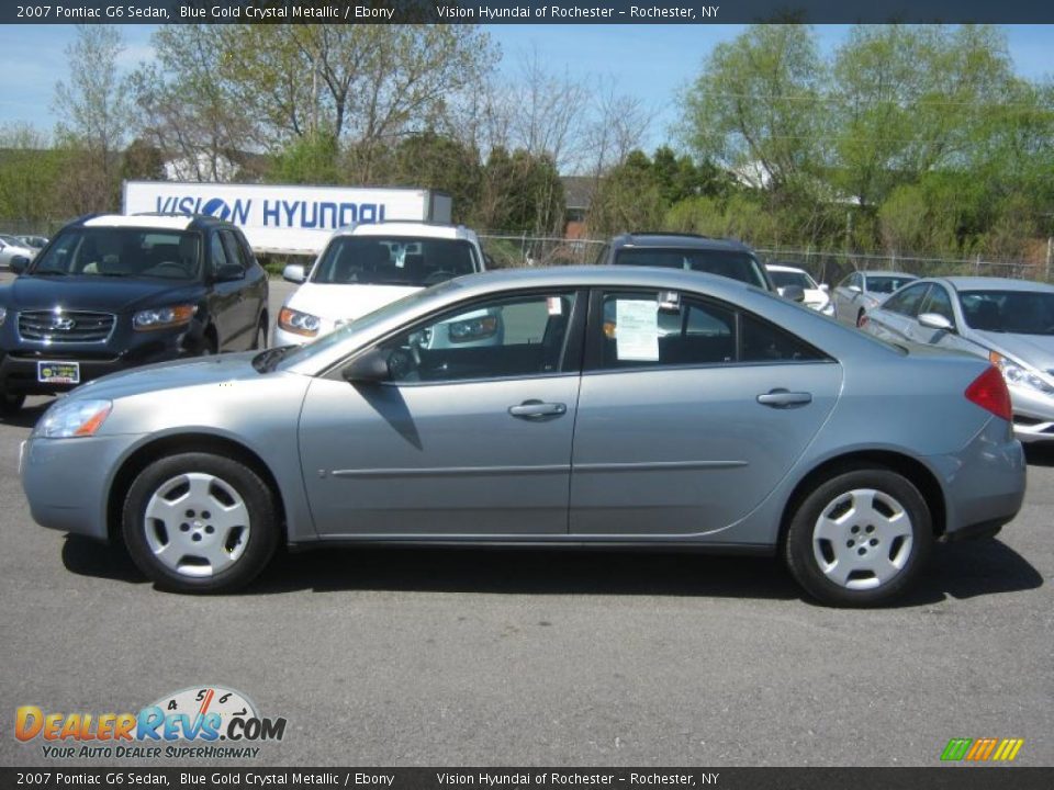 2007 Pontiac G6 Sedan Blue Gold Crystal Metallic / Ebony Photo #11
