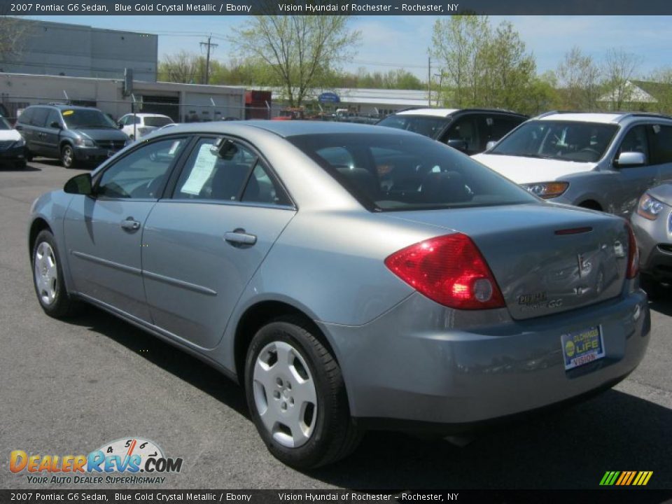 2007 Pontiac G6 Sedan Blue Gold Crystal Metallic / Ebony Photo #12