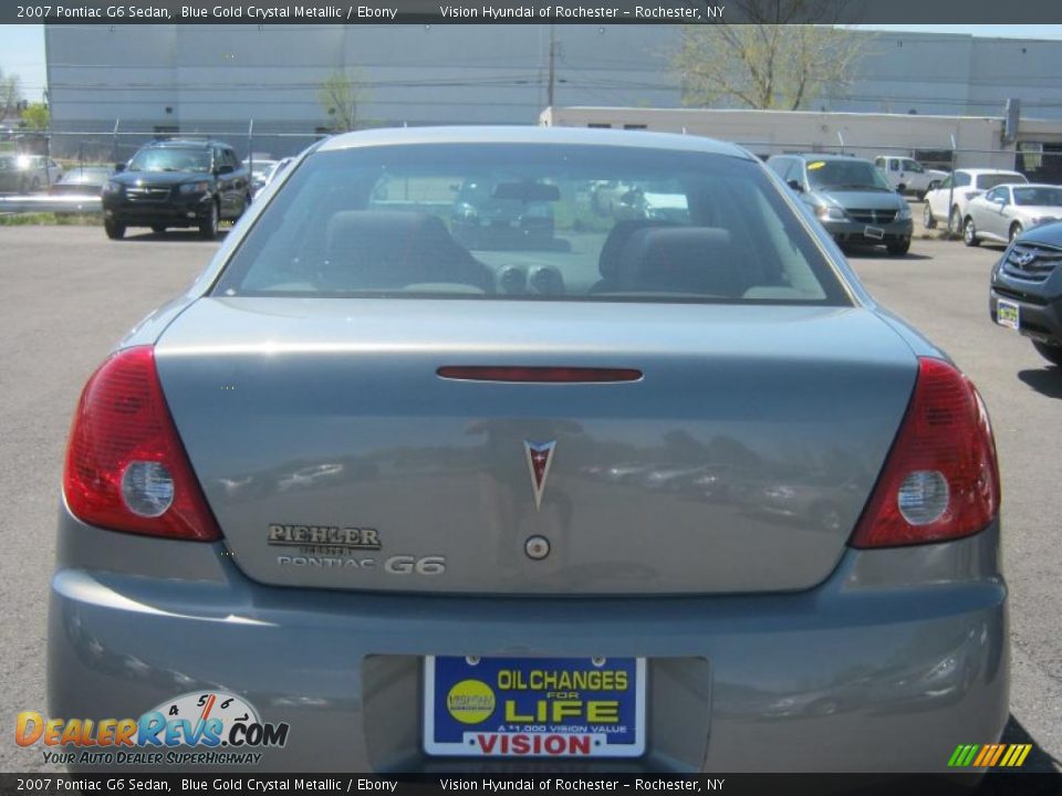 2007 Pontiac G6 Sedan Blue Gold Crystal Metallic / Ebony Photo #13