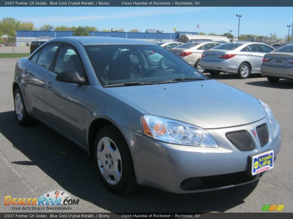 2007 Pontiac G6 Sedan Blue Gold Crystal Metallic / Ebony Photo #14