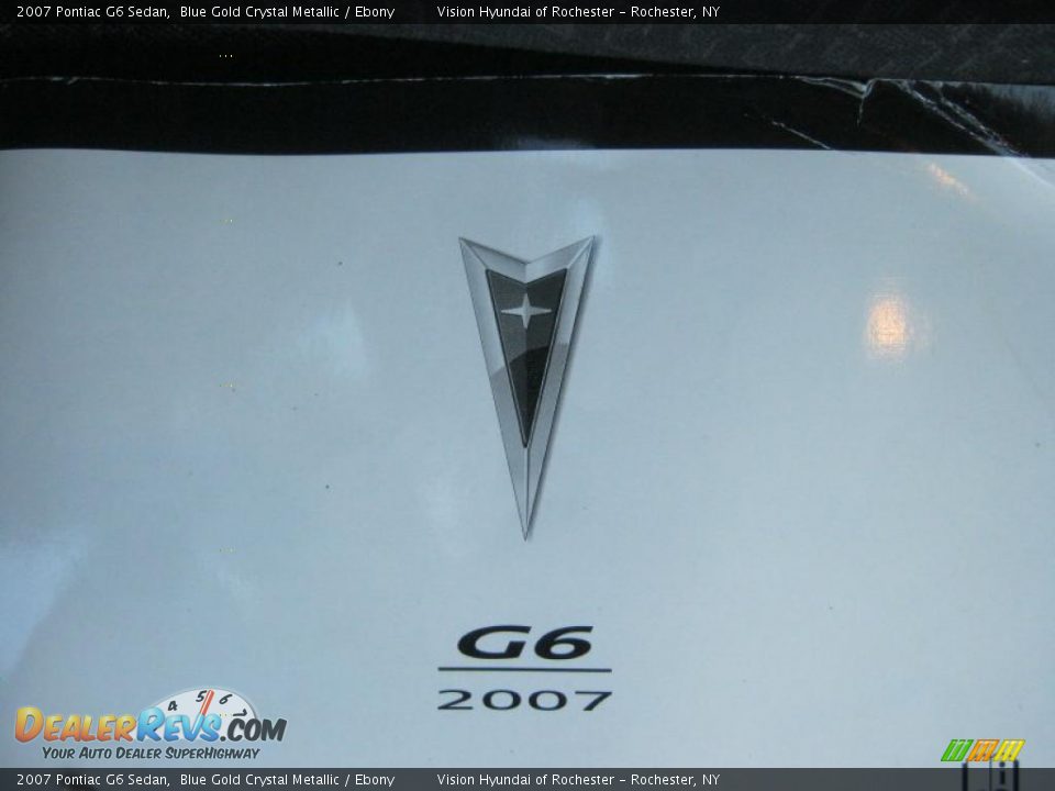 2007 Pontiac G6 Sedan Blue Gold Crystal Metallic / Ebony Photo #17