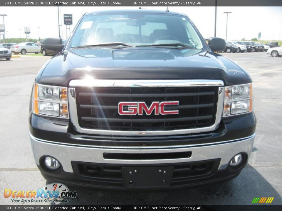 2011 GMC Sierra 1500 SLE Extended Cab 4x4 Onyx Black / Ebony Photo #2