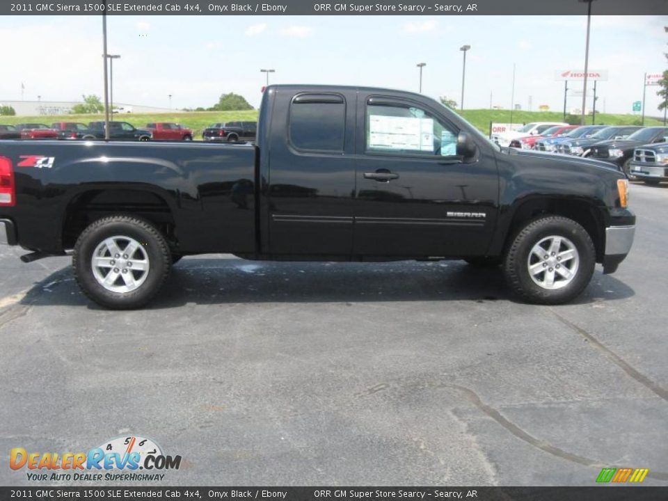 2011 GMC Sierra 1500 SLE Extended Cab 4x4 Onyx Black / Ebony Photo #4