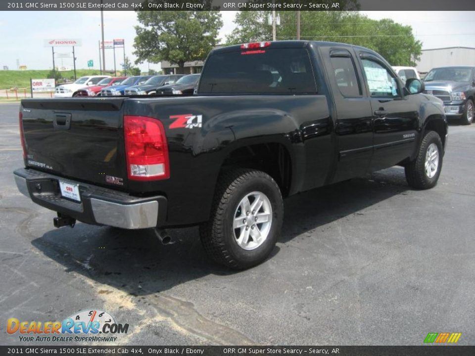 2011 GMC Sierra 1500 SLE Extended Cab 4x4 Onyx Black / Ebony Photo #5