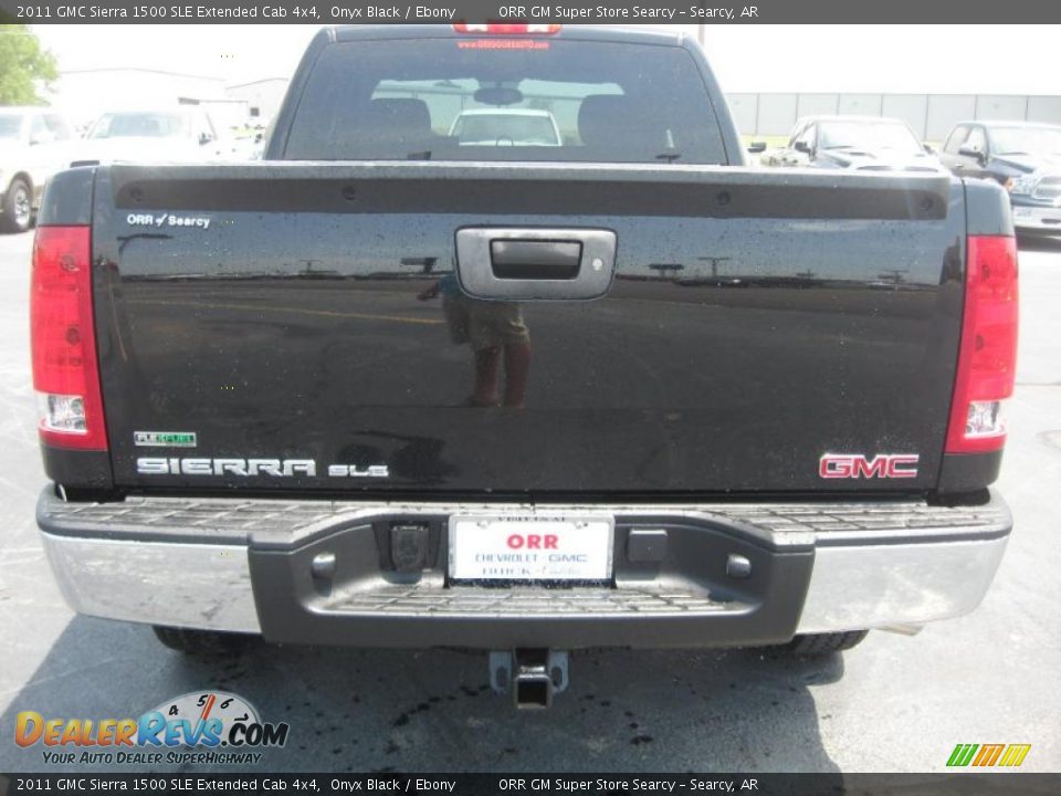 2011 GMC Sierra 1500 SLE Extended Cab 4x4 Onyx Black / Ebony Photo #6