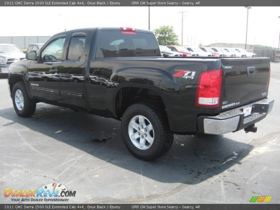 2011 GMC Sierra 1500 SLE Extended Cab 4x4 Onyx Black / Ebony Photo #7