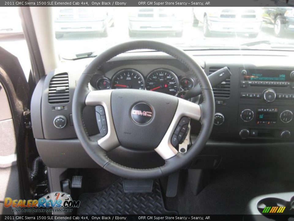 2011 GMC Sierra 1500 SLE Extended Cab 4x4 Onyx Black / Ebony Photo #9