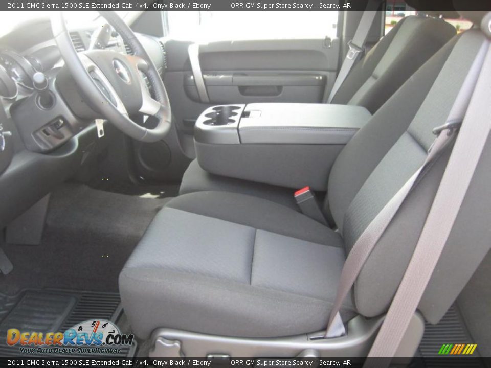 2011 GMC Sierra 1500 SLE Extended Cab 4x4 Onyx Black / Ebony Photo #11