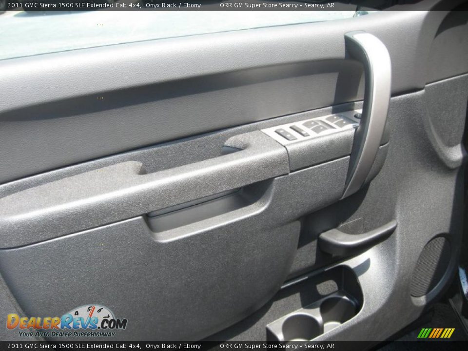2011 GMC Sierra 1500 SLE Extended Cab 4x4 Onyx Black / Ebony Photo #12