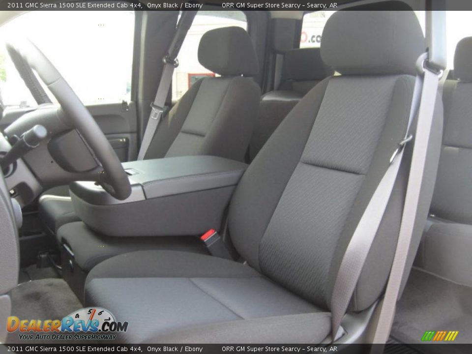 2011 GMC Sierra 1500 SLE Extended Cab 4x4 Onyx Black / Ebony Photo #13