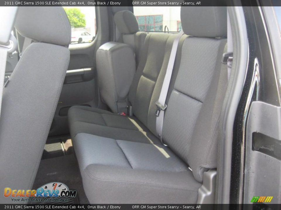 2011 GMC Sierra 1500 SLE Extended Cab 4x4 Onyx Black / Ebony Photo #14
