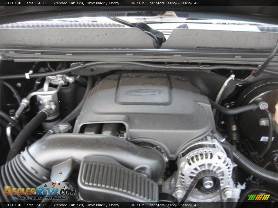 2011 GMC Sierra 1500 SLE Extended Cab 4x4 Onyx Black / Ebony Photo #18