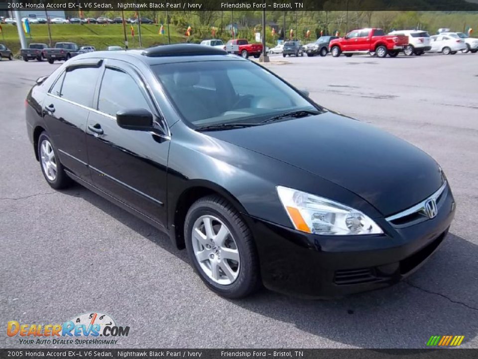 2005 Honda Accord EX-L V6 Sedan Nighthawk Black Pearl / Ivory Photo #4