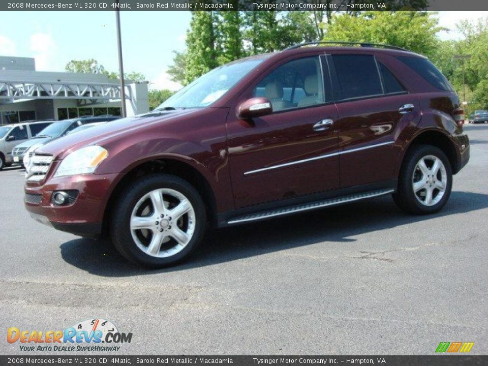 2008 Mercedes-Benz ML 320 CDI 4Matic Barolo Red Metallic / Macadamia Photo #2