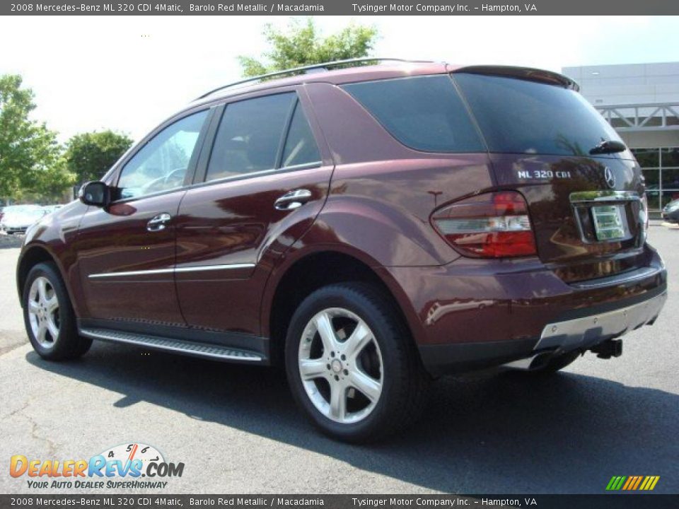 2008 Mercedes-Benz ML 320 CDI 4Matic Barolo Red Metallic / Macadamia Photo #4