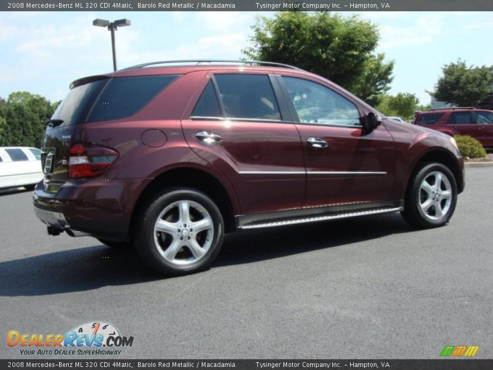 2008 Mercedes-Benz ML 320 CDI 4Matic Barolo Red Metallic / Macadamia Photo #5