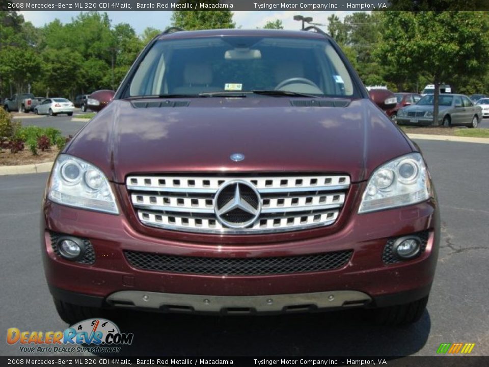 2008 Mercedes-Benz ML 320 CDI 4Matic Barolo Red Metallic / Macadamia Photo #8
