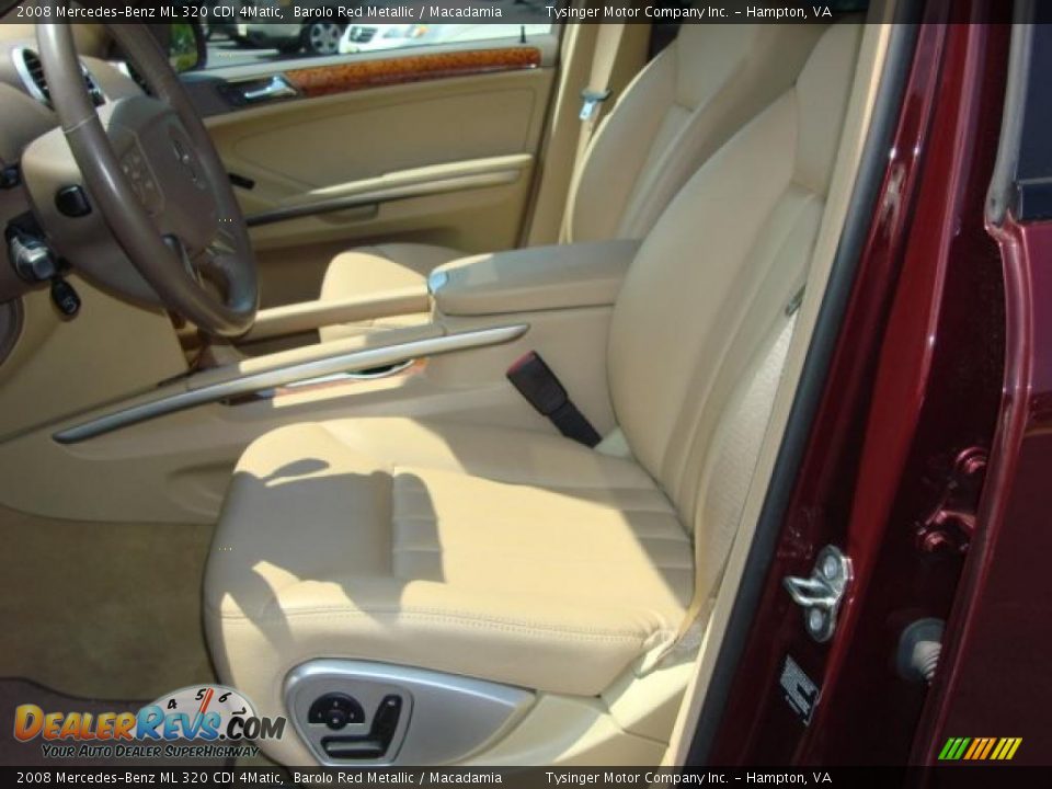 2008 Mercedes-Benz ML 320 CDI 4Matic Barolo Red Metallic / Macadamia Photo #9