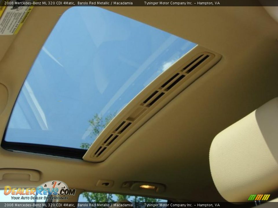 2008 Mercedes-Benz ML 320 CDI 4Matic Barolo Red Metallic / Macadamia Photo #10