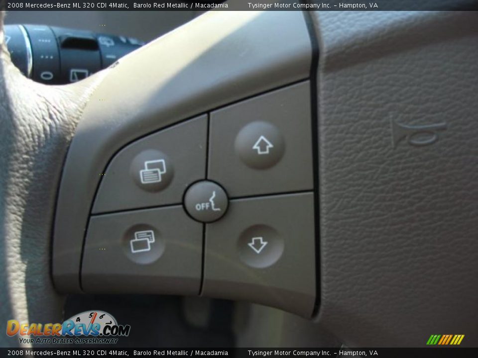 2008 Mercedes-Benz ML 320 CDI 4Matic Barolo Red Metallic / Macadamia Photo #22