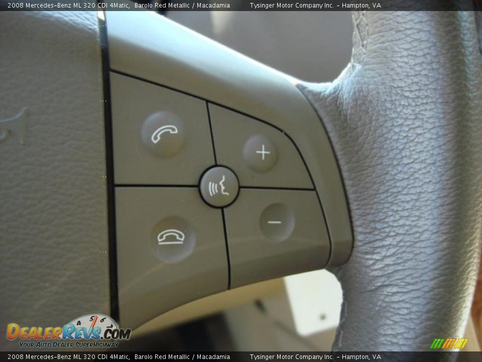 2008 Mercedes-Benz ML 320 CDI 4Matic Barolo Red Metallic / Macadamia Photo #23