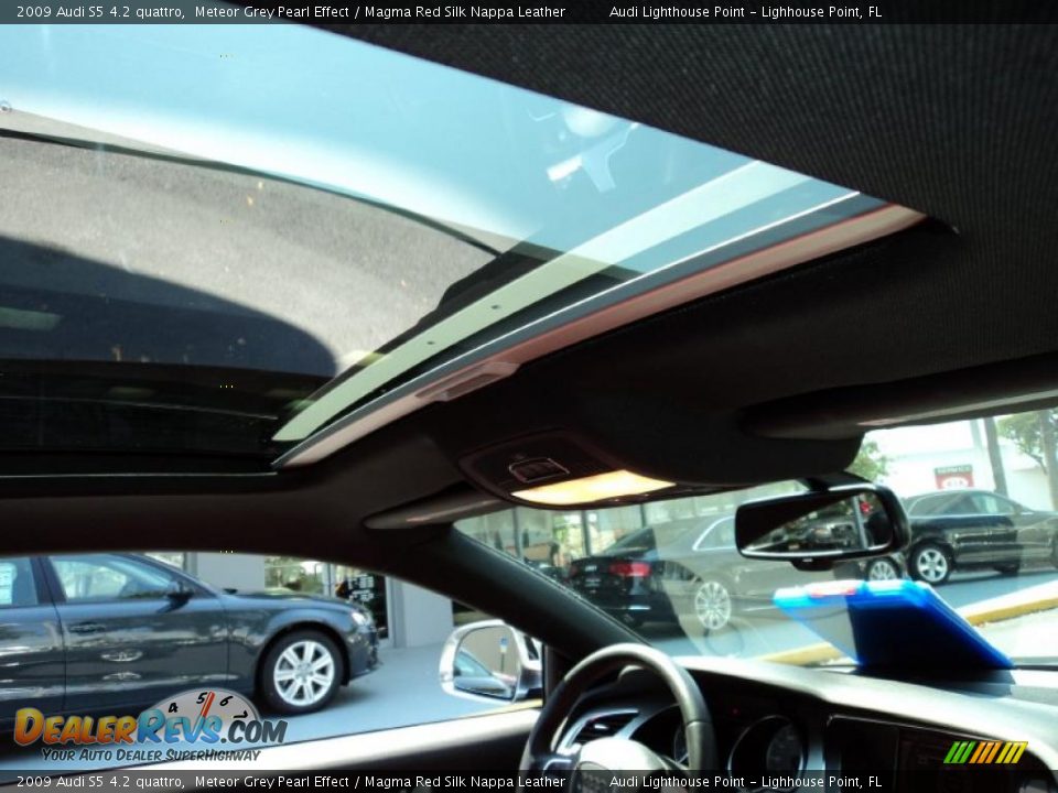 2009 Audi S5 4.2 quattro Meteor Grey Pearl Effect / Magma Red Silk Nappa Leather Photo #18